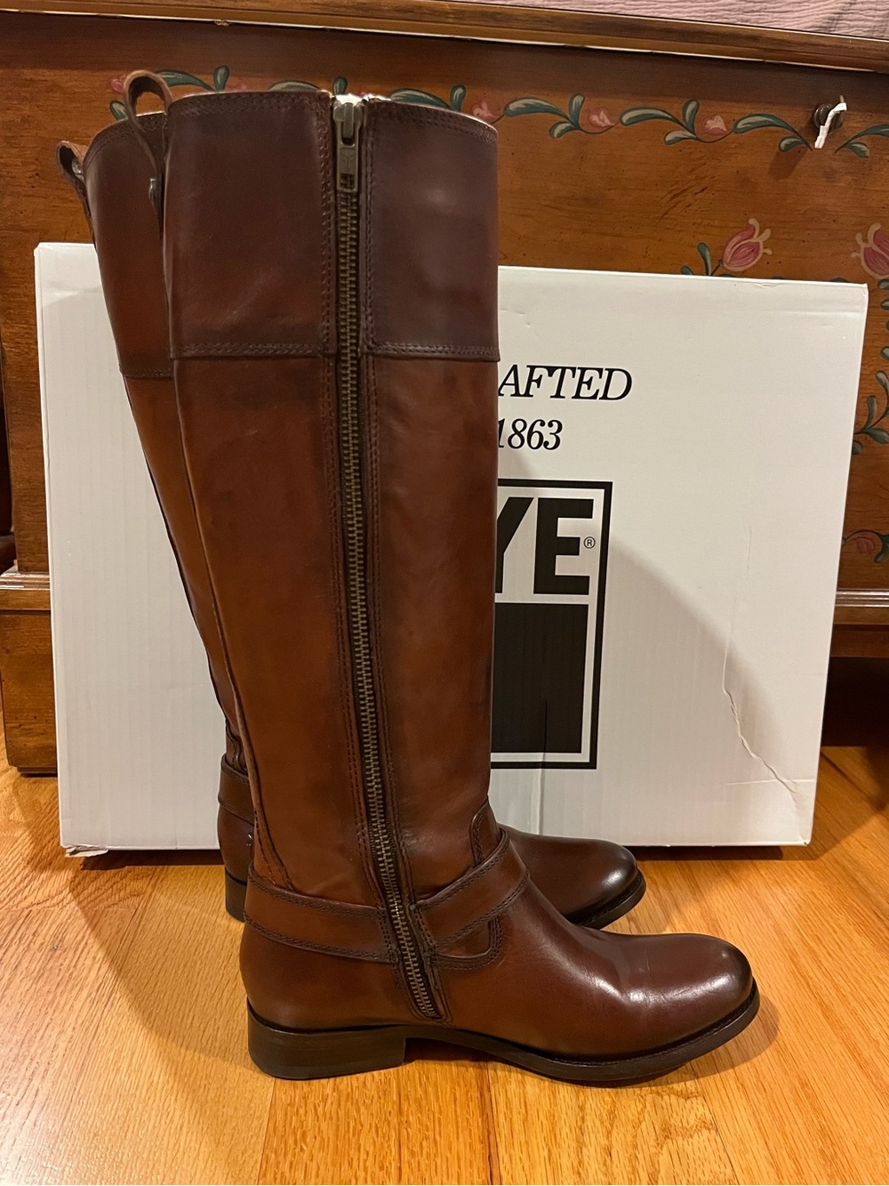 Frye | Melissa Harness Inside Zipper | Redwood | Size 7 M | Worn Once - Picture 3 of 16